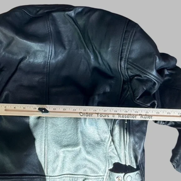 Fieldsheer Leather Motorcycle Jacket Mens 42 Black Armor Vented Riding - Picture 6 of 8